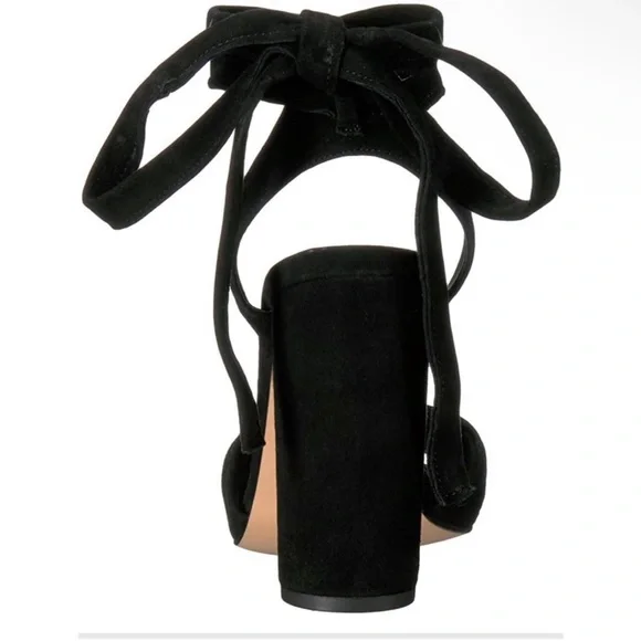 Steve Madden Wrap Black Suede Clary Heels - Picture 4 of 8